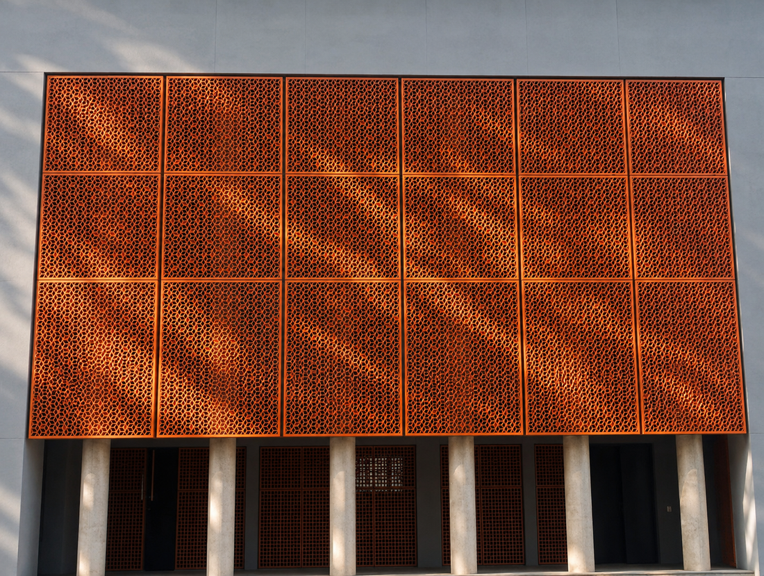 AES Canteen - Terracotta Facade system , Ahmedabad